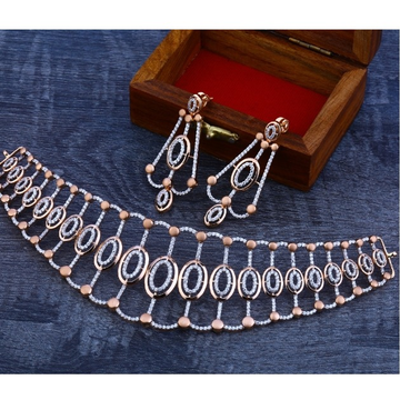 18 carat rose gold ladies necklace set RH-NS345